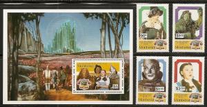 Montserrat 721-5 1989 Wizard of Oz set and s.s.