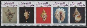 MARSHALL ISLANDS, 123a , MNH, strip of 5