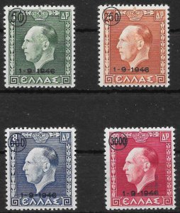 GREECE SG642/5 1946 RESTORATION OF MONARCHY SET MNH*
