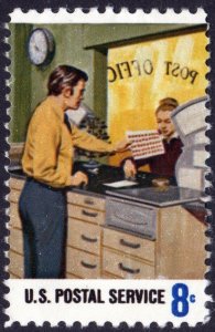 SC#1489 8¢ Postal Employees: Stamp Counter Single (1973) MNH