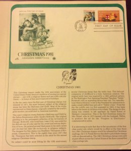 US 1981-82 FDCs in the Special Album ,Collection of 21 Covers ,VF !!! 