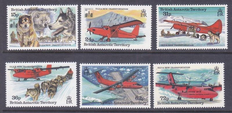 British Antarctic Territory BAT 218-23 MNH 1994 Old & New Transportation Set