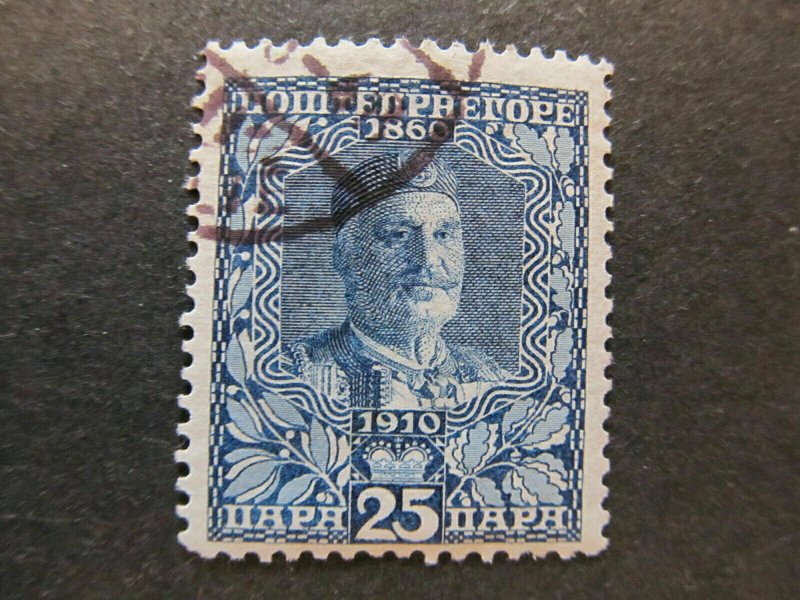 A5P24F85 Montenegro 1910 25pa used-