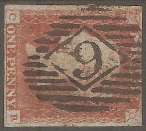 GREAT BRITAIN Sc# 3 - CB USED F Queen Victoria