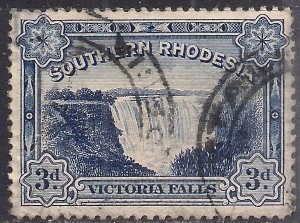 Southern Rhodesia 1932 KGV 3d Ultramarine used SG 30 ( L258 )