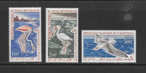 BIRDS - MAURITANIA #C14-16 MNH