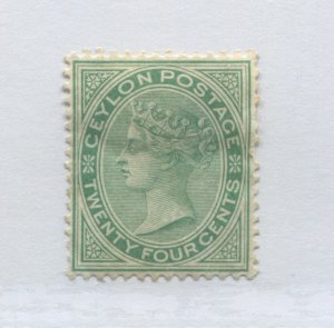 Ceylon QV 1872 24 cents mint no gum