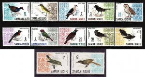 Samoa-Sc#265-74B- id9- unused NH set-Birds-1967-please note that there is a sp