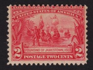 1907 Jamestown Sc 329 MNH OG sound   CV $75