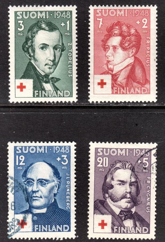 Finland Scott B87-90  complete set  F to VF mint & used.