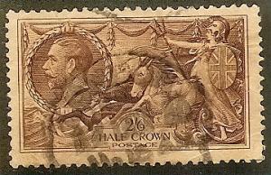 GREAT BRITAIN  222 USED 1934 2s6p KGV SEAHORSE CV $45.