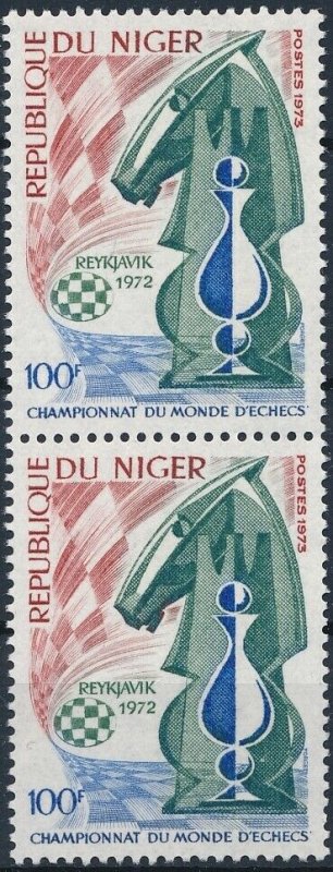 [I263]  Republic of Niger 1973 Chess good set of stamps in pair very fine MNH 