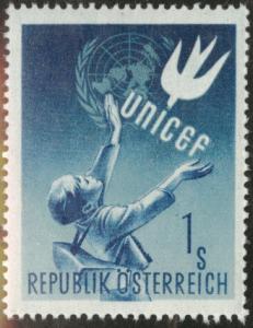 Austria Osterreich Scott 559 MH* 1949 UNICEF stamp