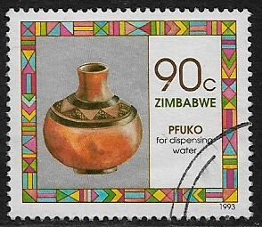 Zimbabwe #689 Used Stamp - Household Pottery - Pfuko