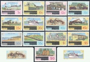 Nevis 100-112, MNH. Mi 25-37. 1980. Radio, TV; Cruise ship; Lobster, Sea crab,