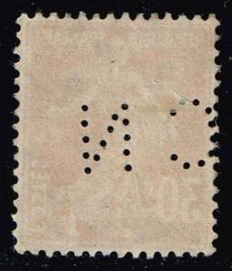 France #170 Sower; Used Perfin (1.40)