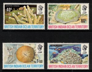 BIOT 1972 Corals; Scott 44-47, SG 41-44; MNH