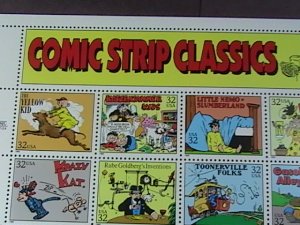 U.S.# 3000-MINT/NEVER HINGED-PANE OF 20---COMIC STRIPS---1995