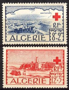 Algeria 1952 Architecture Red Cross Set of 2 MNH