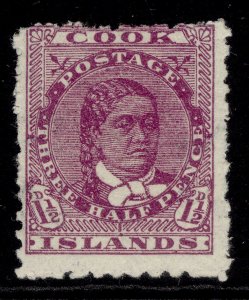 COOK ISLANDS QV SG14a, 1½d deep mauve, M MINT. Cat £12.