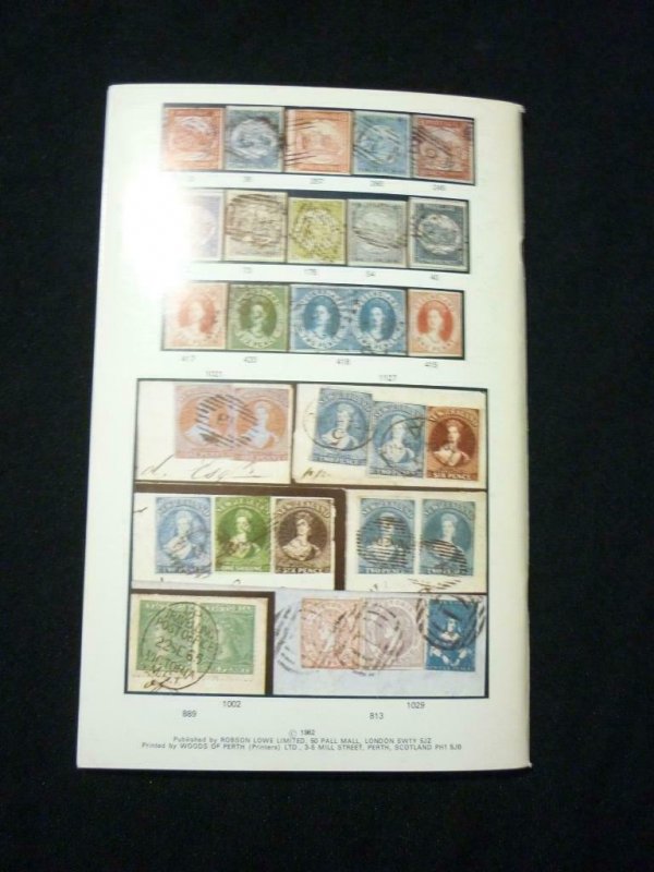 ROBSON LOWE AUCTION CATALOGUE 1982 AUSTRALIAN STATES AND NEW ZEALAND