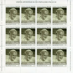 Sao Tome & Principe Pope John Paul II Stamps 2020 MNH Famous People 4x 12v M/S 
