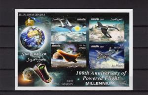 SOMALIA 2003 100th.Anniv.Powered Flight/Space/Hope/Sirtf S/S Imperforated MNH