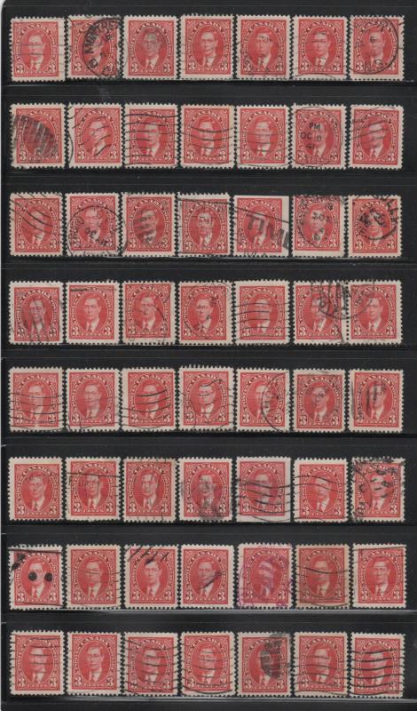 Canada ~ Type A87, George VI ~ Lot of 409 ~ Used, MX ~ cv 81.00+