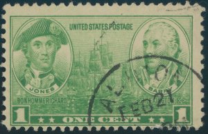 US 790 1 cent Navy Issue; Used -- See details and scan