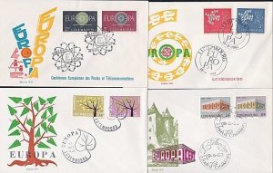 LUXEMBOURG 1960s - 4 EUROPA sets FDCs......................................A9966