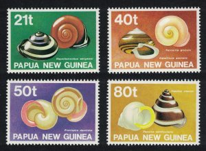 Papua NG Land Shells 4v 1991 MNH SC#750-753 SG#632-635