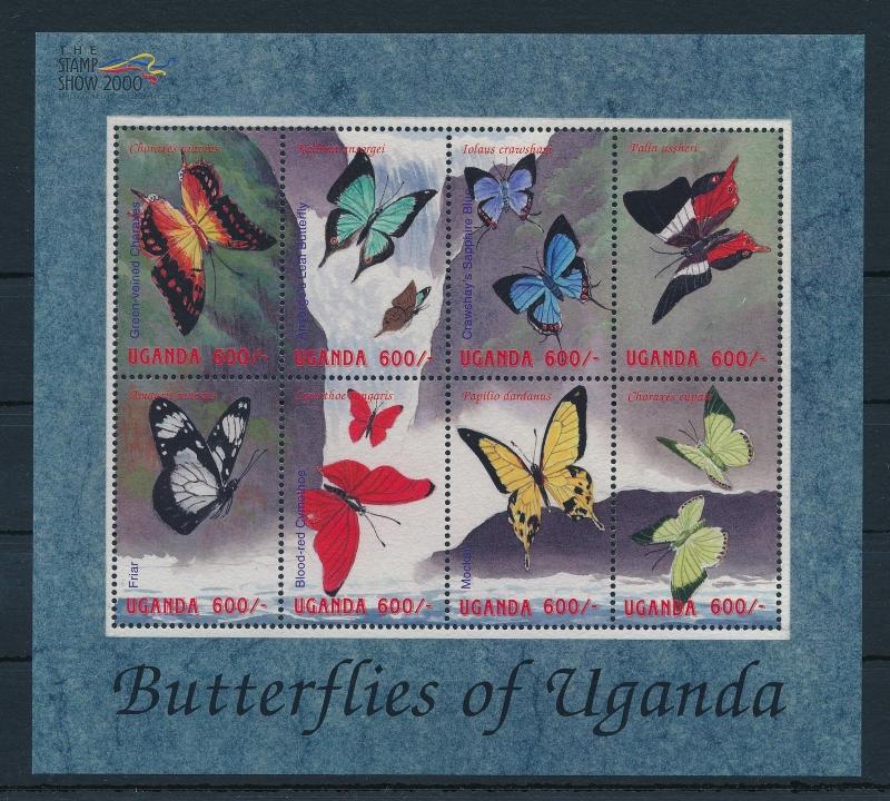 [26250] Uganda 2000  Butterflies MNH