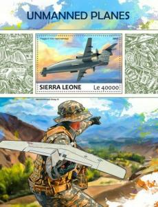 Sierra Leone - 2017 Unmanned Planes - Stamp Souvenir Sheet - SRL17710b