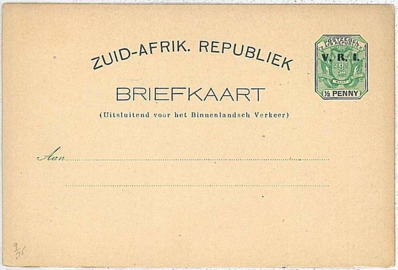 EAGLES BIRDS: POSTAL STATIONERY: SOUTH AFRICA - H&G #9