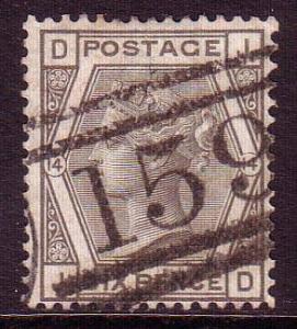 GREAT BRITAIN 62 Used '75 6d grey pl.14 JD $65.00