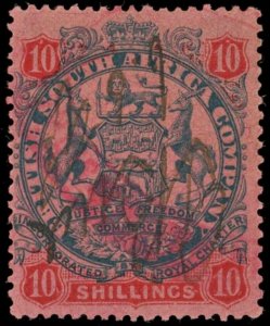 Rhodesia #39 1896 Red 10sh British South Africa USED