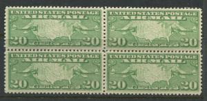 USA 1926 20 cents green Airmail block of 4 unmounted mint NH