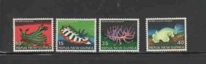 PAPUA NEW GUINEA #482-485 1978 SEA SLUGS MINT VF LH O.G