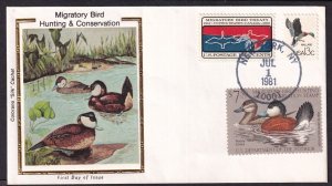1981 Federal Duck Stamp Sc RW48 $7.50 FDC with Colorano silk cachet (P5