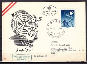 Austria, Scott cat. 559. UNICEF issue. First day cover. ^