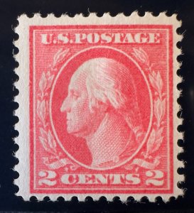 US Scott #461  2 cent, Pale Carmine Red,  PSAG Certificate, Mint, OG H 1915