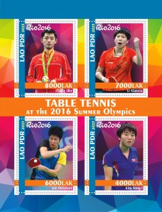 Stamps. Table Tennis 1+1 sheets  perforated 2023 year Laos