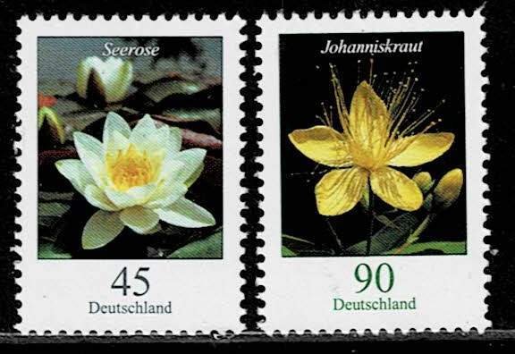 Germany 2017, Sc.#2970-1 MNH, Flowers: White Water-lily, Stinking Tutsan