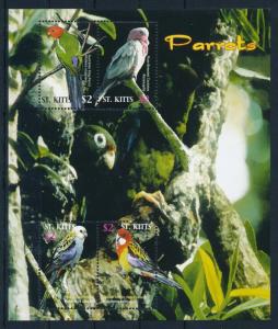 [35925] St. Kitts 2005 Birds Vögel Oiseaux Ucelli  Parrots MNH Sheet