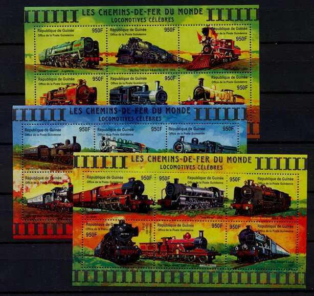 Guinea 1913-15 MNH Trains SCV70