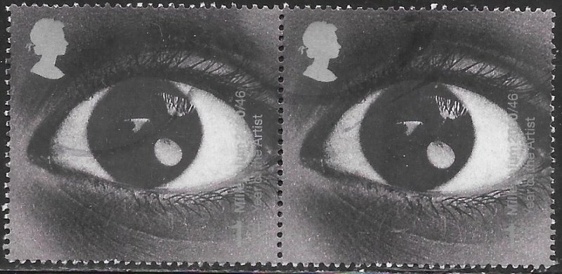 Great Britain 1931 Used Pair - ­Millennium Projects - Sound and Vision - Eyes