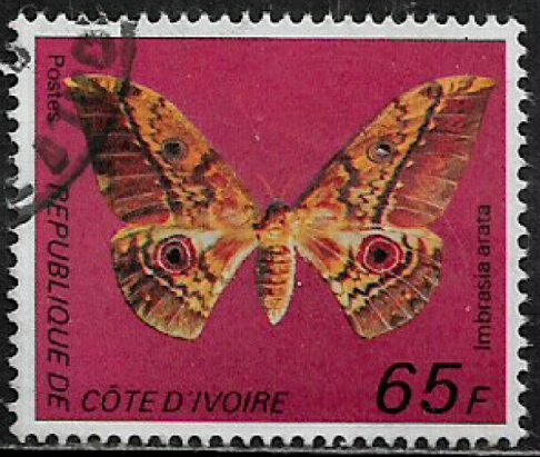 Ivory Coast #446C Used Stamp - Butterfly (b)