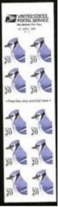 US Stamp #3048a MNH -BK237 Blue Jay Complete Booklet Pane of 10 w/ Plate #S1111.