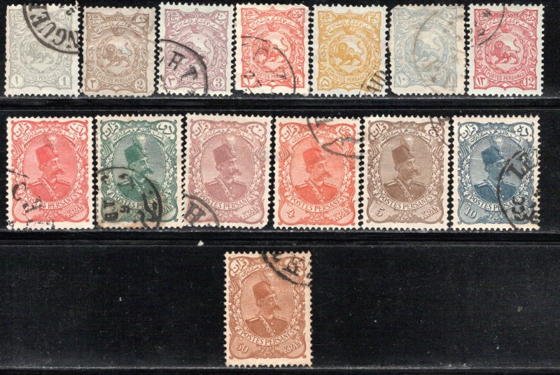 Iran/Persia Scott # 136 - 151, used, w/o # 141 + # 144