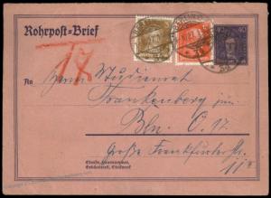 Germany 1927 Berlin 40pf Leibniz Rohrpost Pneumatic Mail Cover Germania 82928